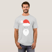 Grappig Kerstman Gezicht blij Vrolijk Kerstfeest f T-shirt (Voorkant volledig)