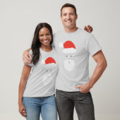 Grappig Kerstman Gezicht blij Vrolijk Kerstfeest f T-shirt (Unisex)