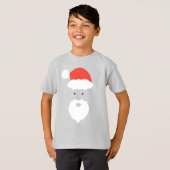 Grappig Kerstman Gezicht blij Vrolijk Kerstfeest f T-shirt (Voorkant volledig)