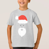 Grappig Kerstman Gezicht blij Vrolijk Kerstfeest f T-shirt (Voorkant)