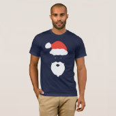 Grappig Kerstman Gezicht blij Vrolijk Kerstfeest f T-shirt (Voorkant volledig)