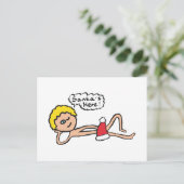 Grappig kerstman hier Humor Briefkaart (Staand voorkant)