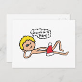 Grappig kerstman hier Humor Briefkaart (Voorkant / Achterkant)