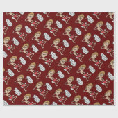 Grappig kerstman hier Humor Cadeaupapier (Vlak)