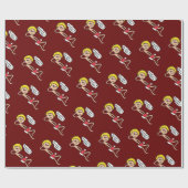 Grappig kerstman hier Humor Cadeaupapier (Vlak)