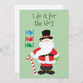 Grappig kerstman, ik doe het voor de kerst van de  feestdagenkaart (Voorkant / Achterkant)