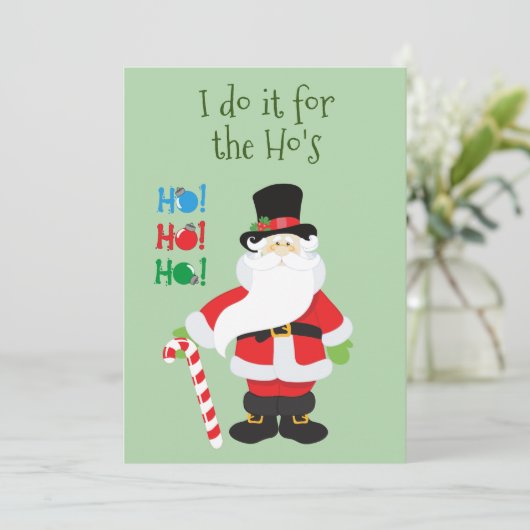 Grappig kerstman, ik doe het voor de kerst van de feestdagenkaart (Staand voorkant)