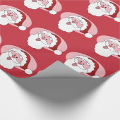 Grappig kerstman inpakpapier (Hoek)