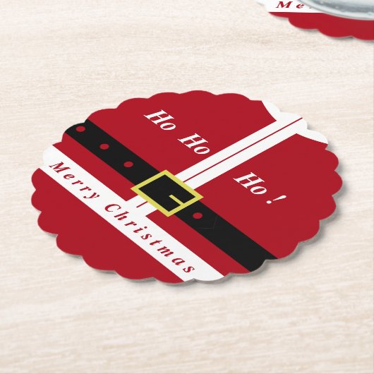 Grappig Kerstman Kerst Papier Onderzetter (Gekanteld)