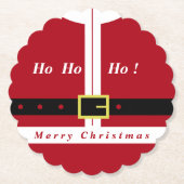 Grappig Kerstman Kerst Papier Onderzetter (Voorkant)