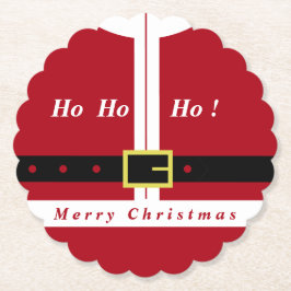 Grappig Kerstman Kerst Papier Onderzetter