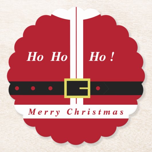 Grappig Kerstman Kerst Papier Onderzetter (Voorkant)