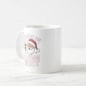 Grappig Kerstman Koffie Liefhebber Design Koffiemok (Voorkant links)