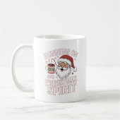 Grappig Kerstman Koffie Liefhebber Design Koffiemok (Links)