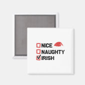 Grappig Kerstman Leuk Stoute Ierse Kerstlijst Magneet (Voorkant / Achterkant)