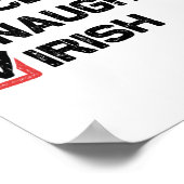 Grappig Kerstman Leuk Stoute Ierse Kerstlijst Poster (Hoek)