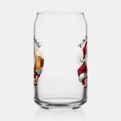 Grappig Kerstman meest geweldige tijd feest Blikvorm Glas (Rechts)