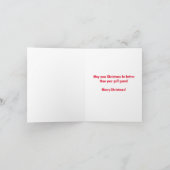 Grappig kerstman met Rudolph die Golf Xmas Bunker  Feestdagen Kaart (Binnen)