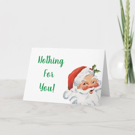 Grappig kerstman, niets voor je kerstKaart Feestdagen Kaart (Voorkant)