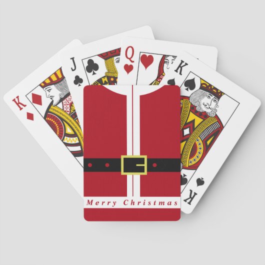 Grappig Kerstman Ontwerp Cadeau Kerstmis Speelkaar Pokerkaarten (Achterkant)