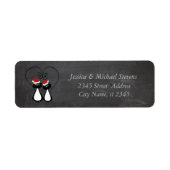 Grappig Kerstman paar Kerstmis krijtbord Etiket (Voorkant)