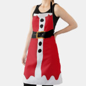 Grappig Kerstman pak rood zwart winter Kerstmis Schort (Insitu)