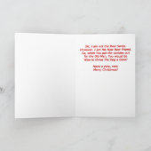 Grappig Kerstman Puppy Kerst Wenskaart Feestdagen Kaart (Binnen)