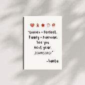 Grappig Kerstman Quote Poster