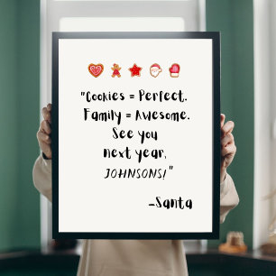 Grappig Kerstman Quote Poster