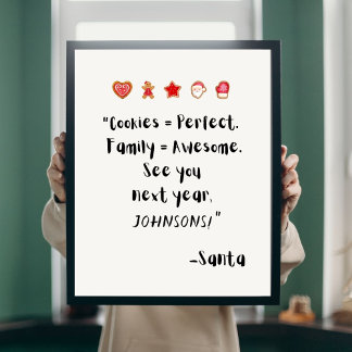 Grappig Kerstman Quote Poster