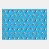 Grappig Kerstman Rijdende Haai Kerstcadeau Inpakpapier Vel (Voorkant 2)