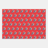 Grappig Kerstman Rijdende Haai Kerstcadeau Inpakpapier Vel (Voorkant)