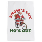 Grappig Kerstman Sneeuw Is Uit Hoe Is Uit Medium Cadeauzakje (Voorkant)