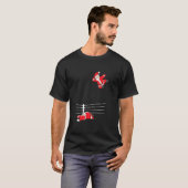 Grappig Kerstman Wrestling Xmas T Shirt (Voorkant volledig)