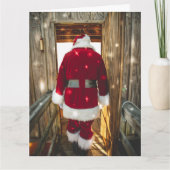 GRAPPIG KERSTMAN'S TERUG KERSTMIS KAART (Voorkant)