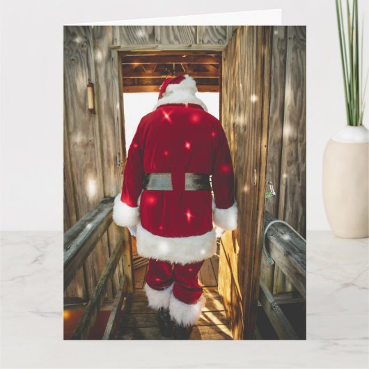 GRAPPIG KERSTMAN'S TERUG KERSTMIS KAART (Voorkant)