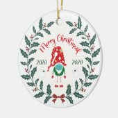 grappig kerstmasker, Quarantine 2020 Keramisch Ornament (Links)