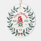 grappig kerstmasker, Quarantine 2021 Keramisch Ornament (Links)