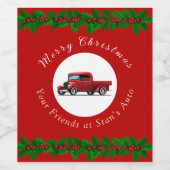 Grappig kerstmechanisch etiket voor automatische r (Enkel label)