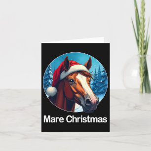 Grappig Kerstmerrie Paardrijden Paardenliefhebber  Kaart
