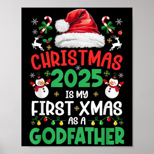 Grappig Kerstmis 2025 Is Mijn Eerste Kerstmis Als Poster (Voorkant)