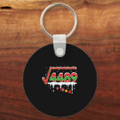 Grappig kerstmis 67 Meme vierkantswortel 4489 Slan Sleutelhanger (Voorkant)