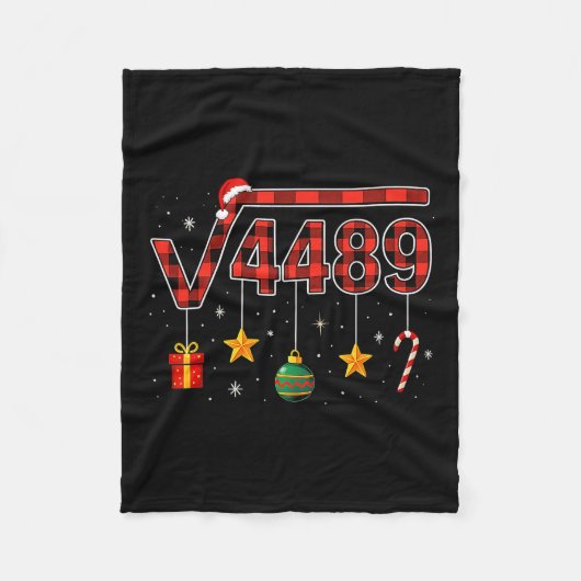 Grappig Kerstmis 6 7 Zes Zeven Meme Vierkantsworte Fleece Deken (Voorkant)