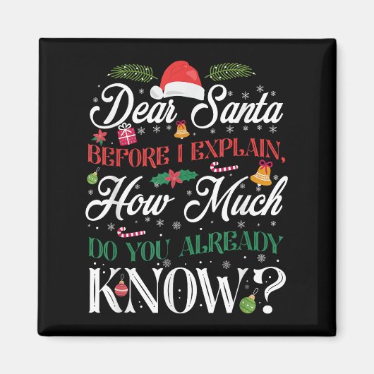 Grappig Kerstmis Beste Sint Hoeveel Weet Je Magneet (Voorkant)