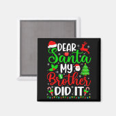 Grappig Kerstmis Beste Sint Mijn Broer Heeft Het G Magneet (Voorkant / Achterkant)