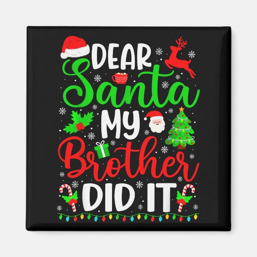 Grappig Kerstmis Beste Sint Mijn Broer Heeft Het G Magneet (Voorkant)