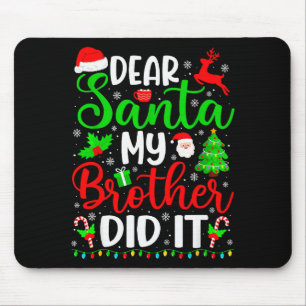 Grappig Kerstmis Beste Sint Mijn Broer Heeft Het G Muismat