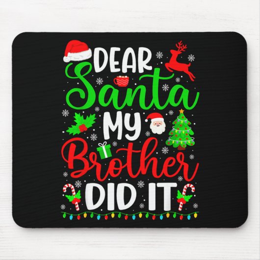 Grappig Kerstmis Beste Sint Mijn Broer Heeft Het G Muismat (Voorkant)