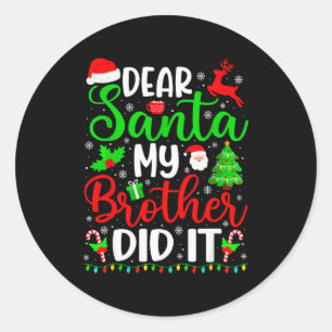 Grappig Kerstmis Beste Sinterklaas Mijn Broer Heef Ronde Sticker