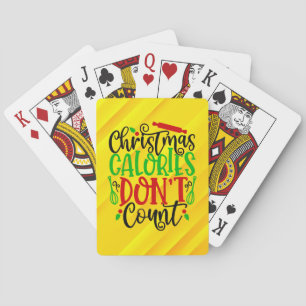 Grappig Kerstmis Calorieën Tellen Niet Ontwerp Pokerkaarten